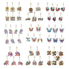 Load image into Gallery viewer, 6pcs/Set-Butterfly/Wing-Double Side Drill-Diamond Keychain
