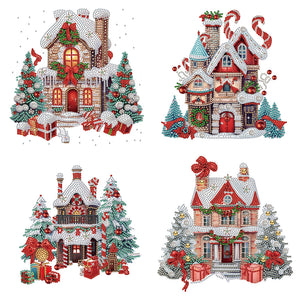 Christmas House-Partial Special Diamond Painting-30x30cm