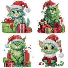 Load image into Gallery viewer, Christmas Cat-Partial Special Diamond Painting-30x30cm
