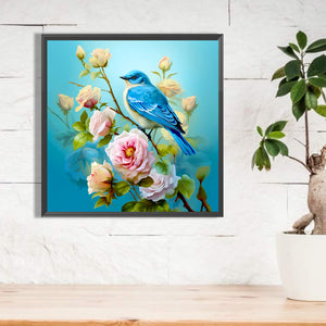 Flowers And Birds-Full Round Diamond Painting-40x40cm