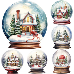 Christmas Crystal Ball-Full Round Diamond Painting-30x30cm