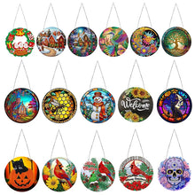 Load image into Gallery viewer, Stained Glass Animal-Sun Catcher Window Hanging Diamond Wind Chime
