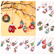 Load image into Gallery viewer, 5pcs/set Double Sided Christmas DIY Diamond Painting  Hanging Pendant Trees Decoration
