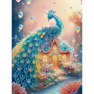 Fantasy Peacock-Partial Special Diamond Painting-30x40cm