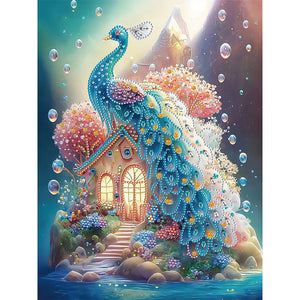 Fantasy Peacock-Partial Special Diamond Painting-30x40cm