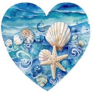 Love Starfish-Full Round Diamond Painting-30x30cm