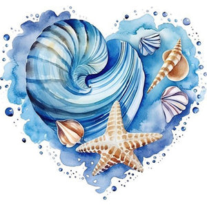 Love Starfish-Full Round Diamond Painting-30x30cm