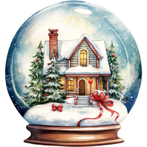 Christmas Crystal Ball-Full Round Diamond Painting-30x30cm