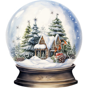 Christmas Crystal Ball-Full Round Diamond Painting-30x30cm