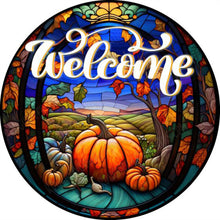 Load image into Gallery viewer, Stained Glass Halloween-Full Round Diamond Painting-30x30cm
