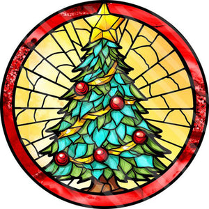 Round Card Christmas-Full Round Diamond Painting-30x30cm