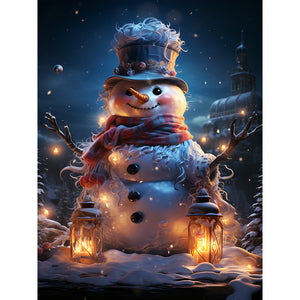 Christmas Snowman-Full Round Diamond Painting-30x40cm