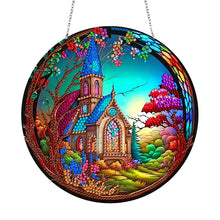 Load image into Gallery viewer, Stained Glass Animal-Sun Catcher Window Hanging Diamond Wind Chime
