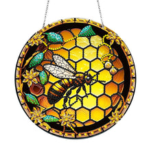 Load image into Gallery viewer, Stained Glass Animal-Sun Catcher Window Hanging Diamond Wind Chime
