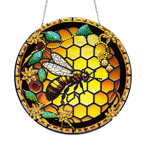 Stained Glass Animal-Sun Catcher Window Hanging Diamond Wind Chime