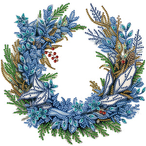 Christmas Wreath-Partial Special Diamond Painting-30x30cm