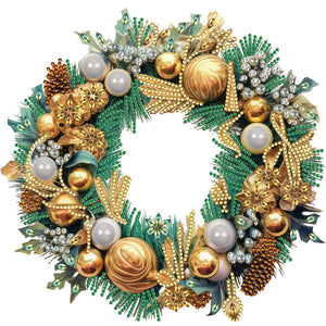 Christmas Wreath-Partial Special Diamond Painting-30x30cm