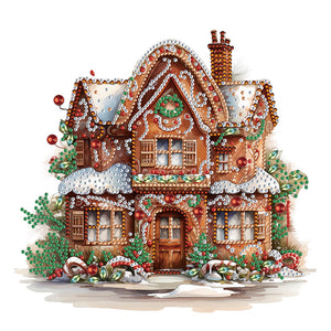 Christmas Cookie House-Partial Special Diamond Painting-30x30cm