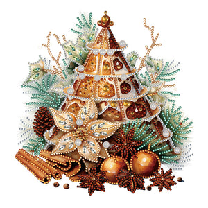 Christmas Cookie House-Partial Special Diamond Painting-30x30cm