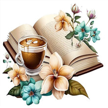 Load image into Gallery viewer, Books And Coffee-Full Round Diamond Painting-40x40cm
