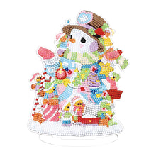 Load image into Gallery viewer, Christmas Snowman-Single Side Drill-Diamond Desktop Ornament
