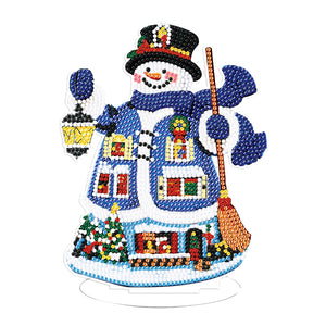 Christmas Snowman-Single Side Drill-Diamond Desktop Ornament