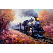 Load image into Gallery viewer, Train-Full Round Diamond Painting-60x40cm-Large Size
