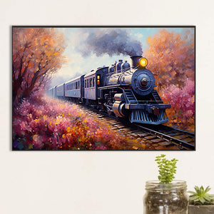 Train-Full Round Diamond Painting-60x40cm-Large Size