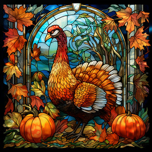 Pumpkin Turkey-Full Round Diamond Painting-40x40cm