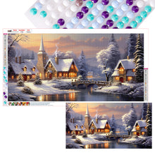 Load image into Gallery viewer, Snow Scene-Full Round Diamond Painting-75x40cm-Large Size
