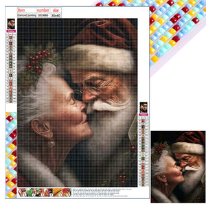 Santa Couple-Full Square Diamond Painting-30x40cm