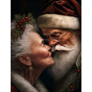 Santa Couple-Full Square Diamond Painting-30x40cm