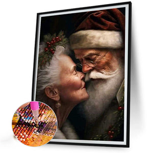 Santa Couple-Full Square Diamond Painting-30x40cm