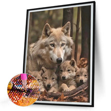 Load image into Gallery viewer, Wolf-Full Round Diamond Painting-30x40cm
