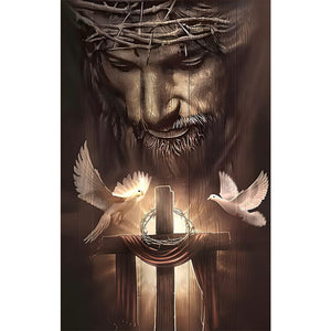 Lord Jesus-Full Round Diamond Painting-45x70cm-Large Size