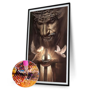 Lord Jesus-Full Round Diamond Painting-45x70cm-Large Size