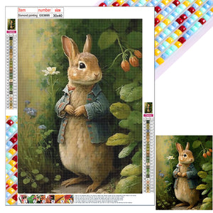 Rabbit-Full Square Diamond Painting-30x40cm