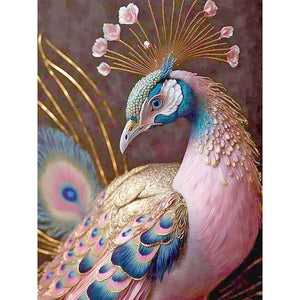 Peacock-Full Round Diamond Painting-30x40cm