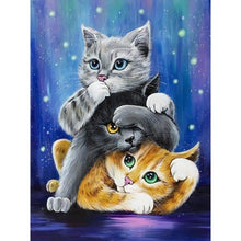 Load image into Gallery viewer, Cat-Full Round Diamond Painting-30x40cm
