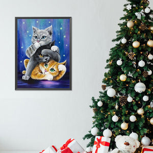 Cat-Full Round Diamond Painting-30x40cm