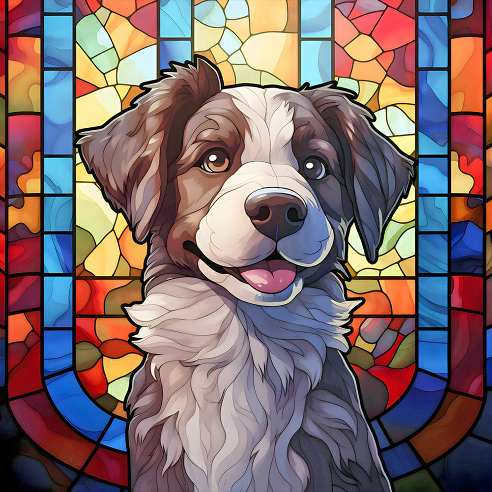 Dog-Full Round Diamond Painting-30x30cm