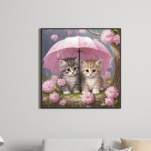 Cat-Full Round Diamond Painting-40x40cm