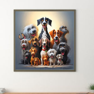 Dog-Full Round Diamond Painting-40x40cm