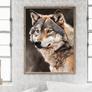 Wolf-Full Round Diamond Painting-30x40cm