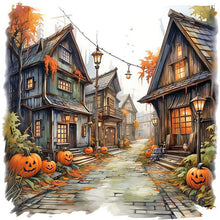 Load image into Gallery viewer, Halloween Pumpkin-Full Round Diamond Painting-30x30cm
