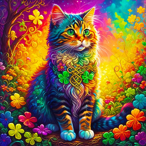 Cat-Full Round Diamond Painting-50x50cm