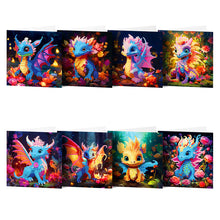 Load image into Gallery viewer, 8Pcs/Set Dragon-Diamond Greeting Cards
