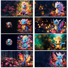 Load image into Gallery viewer, 8Pcs/Set Dragon-Diamond Greeting Cards
