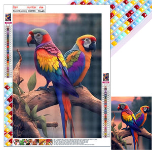 Parrot-Full Square Diamond Painting-30x40cm