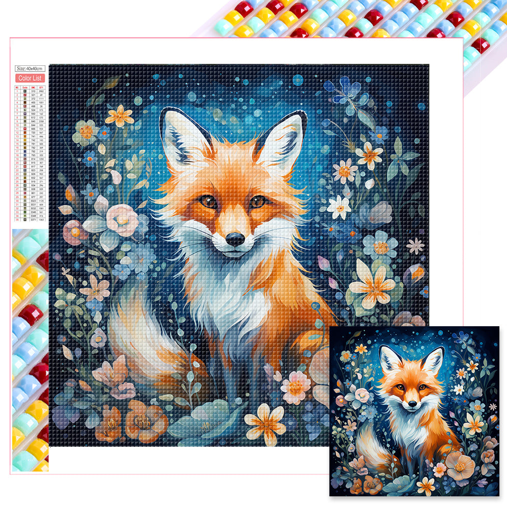 Fox-Full Square Diamond Painting-45x45cm